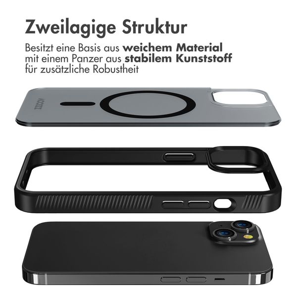 Accezz Rugged Frosted Back Cover mit MagSafe Apple iPhone 14 - Schwarz
