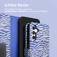 imoshion ﻿Design Klapphülle für das Samsung Galaxy A54 (5G) - White Blue Stripes