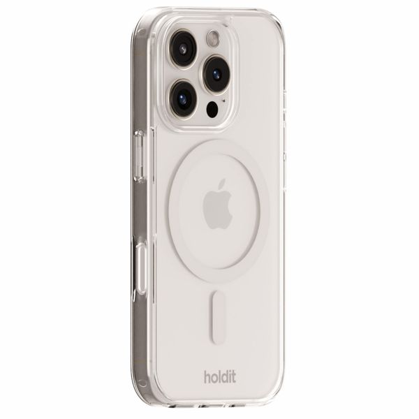 Holdit MagSafe Case für das iPhone 16 Pro - Weiß / Transparent