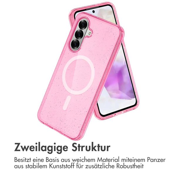 imoshion Glitzer Back Cover mit MagSafe Samsung Galaxy A56 - Glitzer Rosa