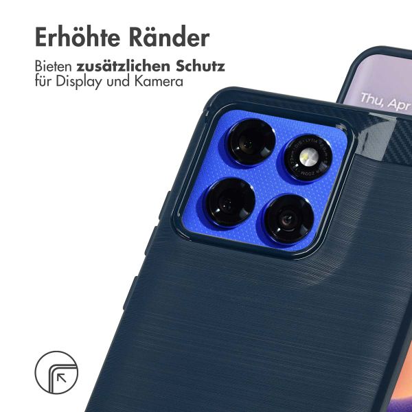 imoshion Brushed Back Cover Motorola Edge 60 Pro - Dunkelblau