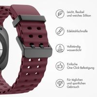 imoshion Ocean Silikonarmband für das  Samsung Galaxy Watch Ultra (2024/2025) - Wine Red