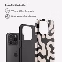 Selencia Vivid Back Cover Apple iPhone 15 Pro - Art Wave Black