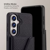Selencia Sera HandyHülle mit Kordel und Umschlag-Kartenhalter Samsung Galaxy A27 (5G) - Schwarz