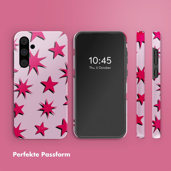 Selencia Vivid Back Cover Samsung Galaxy A55 - Stars Rubine Red Light Pink