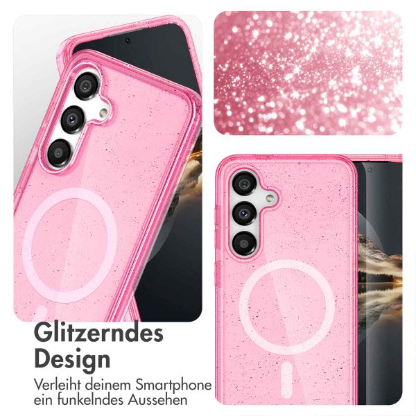 imoshion Sparkle Back Cover mit MagSafe für das Apple iPhone 16 Pro Max - Glitzer Rosa