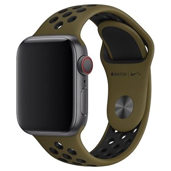 Apple Nike Sport Band Apple Watch Series 1-9 / SE - 38/40/41 mm / Series 10 - 42 mm - Olive Flak / Black