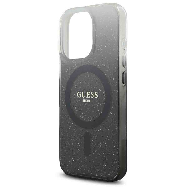 Guess MagSafe IML Glitter Gradient Case Apple iPhone 16 Pro - Schwarz
