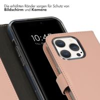 Selencia Echtleder Klapphülle Apple iPhone 15 Pro - Dusty Pink