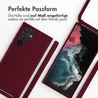 imoshion SilikonHülle mit Band Samsung Galaxy S22 Ultra - Dunkelrot