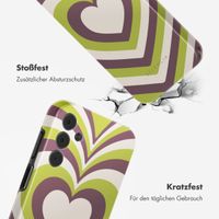 Selencia Vivid Back Cover Samsung Galaxy A15 (5G) - Double Hearts Plum Fern