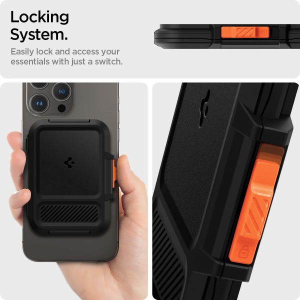 Spigen Kartenhalter mit MagSafe Lock Fit - Metal Slate
