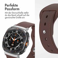 imoshion Lederarmband für die Samsung Galaxy Watch Ultra - Dunkelbraun