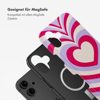Selencia Vivid Rückabdeckung mit MagSafe iPhone 16 - Double Hearts Rubine Red Lilac