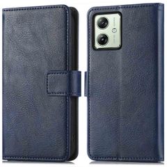 imoshion Luxuriöse Klapphülle Motorola Moto G54 - Dunkelblau