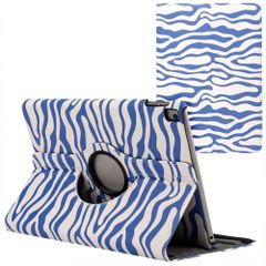 imoshion 360° drehbare Design Klapphülle Apple iPad 9 (2021) 10.2 Zoll / iPad 8 (2020) 10.2 Zoll / iPad 7 (2019) 10.2 Zoll - White Blue Stripes
