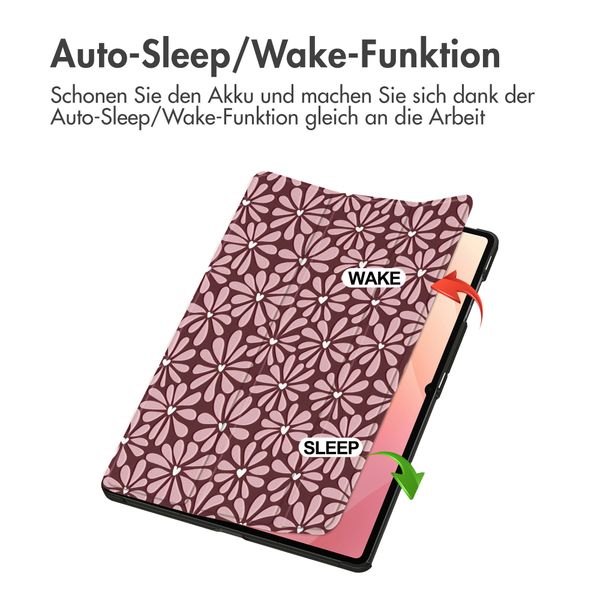imoshion Design Trifold Klaphülle Samsung Galaxy Tab S11 Ultra - Bloom Love Blush