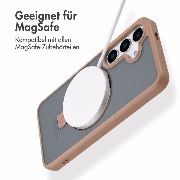 Accezz Ring Stand Backcover mit MagSafe für das Samsung Galaxy S25 - Brown