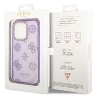 Guess Peony Glitter Back Cover für das iPhone 14 Pro - Violett