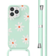 imoshion SilikonHülle design mit Band Apple iPhone 13 Pro - Green Flower Distance