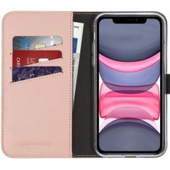Selencia Echtleder Klapphülle Apple iPhone 11 - Dusty Pink