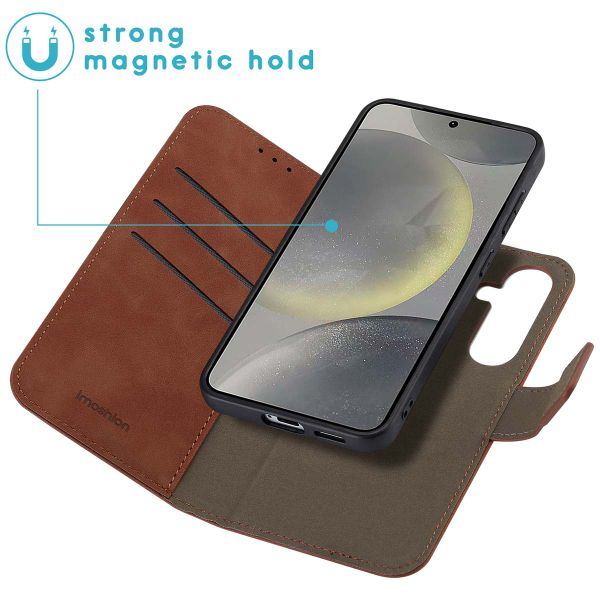 imoshion Entfernbare 2-1 Luxus Klapphülle Samsung Galaxy S25 - Braun