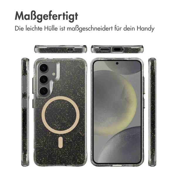 imoshion Klare Glitter Backcover mit MagSafe Samsung Galaxy S24 - Gold