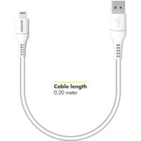 Accezz Lightning- auf USB-Kabel für das iPhone Xs Max - MFI-zertifiziertes - 0,2 m - Weiß