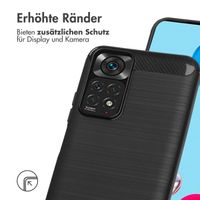 imoshion Brushed Back Cover für das Xiaomi Redmi Note 11 (4G) / Note 11S (4G) - Schwarz