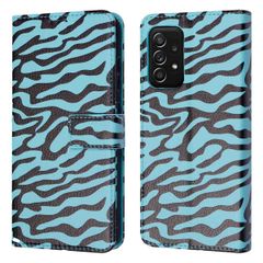 imoshion Design Klapphülle Samsung Galaxy A52(s) (5G/4G) - Black Blue Stripes