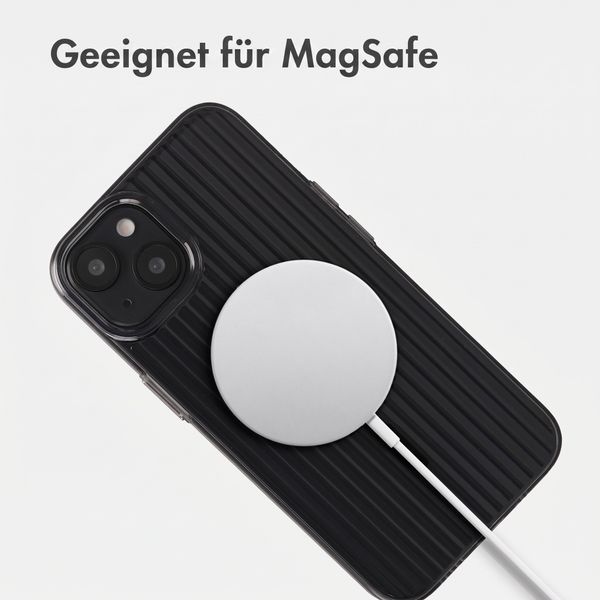 Accezz Lite Backcover mit MagSafe | Fluted | Apple iPhone 13 - Schwarz