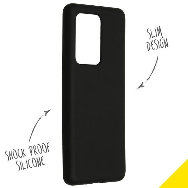 Accezz Liquid Silikoncase Schwarz für das Samsung Galaxy S20 Ultra