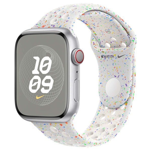 Apple Nike Sport Band für das Apple Watch Series 1 bis 10 / SE / Ultra (2) (44/45/46/49 mm) - Größe S/M - Pure Platinum