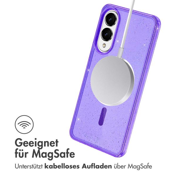 imoshion Sparkle Back Cover mit MagSafe Samsung Galaxy S25 Edge - Violett