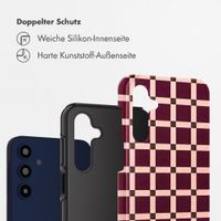 Selencia Vivid Back Cover Samsung Galaxy A16 - Check This Burgundy