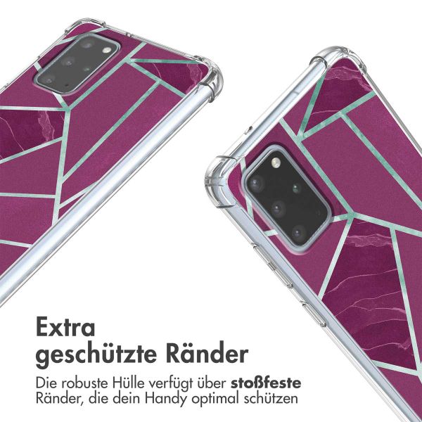 imoshion Design Hülle mit Band für das Samsung Galaxy S20 Plus - Bordeaux Graphic