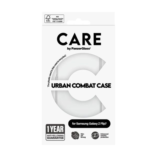 CARE by PanzerGlass Urban Combat Case Samsung Galaxy Z Flip 7 - Transparent