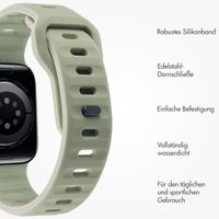 imoshion Active Sport Silikonarmband für das  Apple Watch Series 1 t/m 9 / SE (38/40/41 mm) | Series 10 / 11 (42 mm) - Pacific Green