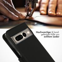 Selencia Echtleder Klapphülle Google Pixel 7 Pro - Schwarz