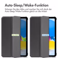 imoshion Trifold Klapphülle Apple iPad 11 (2025) 11 Zoll A16 / iPad 10 (2022) 10.9 Zoll - Schwarz