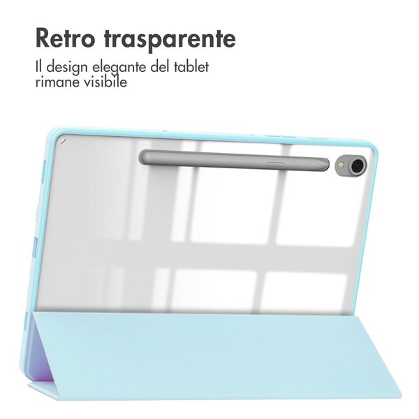 imoshion Trifold Hardcase Klapphülle Samsung Galaxy Tab S9 11.0 Zoll - Hellblau