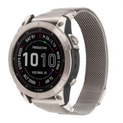 imoshion QuickFit® Mailändische Magnetarmband für das Garmin Watch | 22 mm Anschluss - Starlight