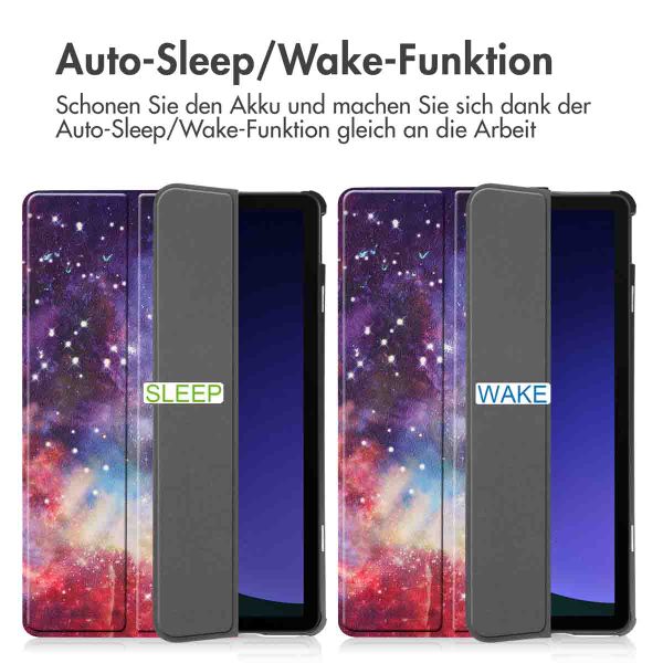 imoshion Design Trifold Klaphülle Samsung Galaxy Tab S9 11.0 Zoll - Space