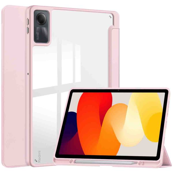 imoshion Trifold Hardcase Klapphülle für das Xiaomi Redmi Pad SE - Rosa