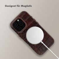 Selencia Croco Backcover mit MagSafe Apple iPhone 16 Pro - Choco Brown