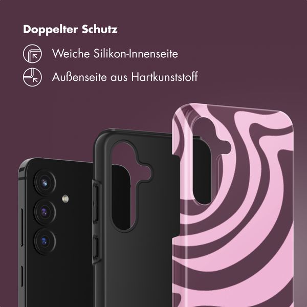 Selencia Vivid Back Cover Samsung Galaxy S25 FE - Wavy Swirl Pink Plum