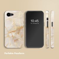 Selencia Vivid Rückabdeckung mit MagSafe Apple iPhone 16e - Golden Beige Marble