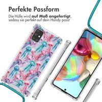 imoshion Design Hülle mit Band für das Samsung Galaxy A71 - Jellyfish Watercolor