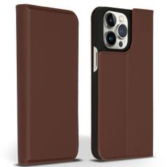 Accezz Premium Leather Slim Klapphülle Apple iPhone 14 Pro Max - Braun