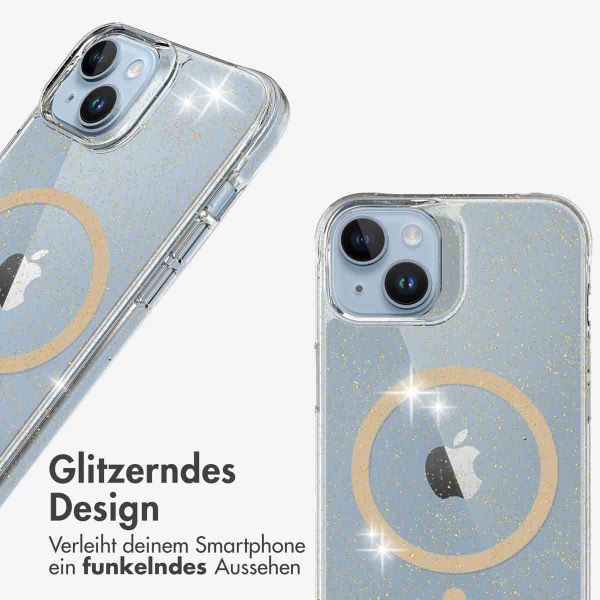 imoshion Klare Glitter Backcover mit MagSafe Apple iPhone 14 - Gold